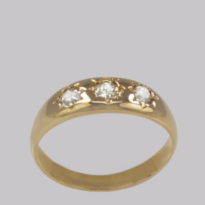 Antique Diamond Trilogy Gypsy Ring - The Chelsea Bijouterie