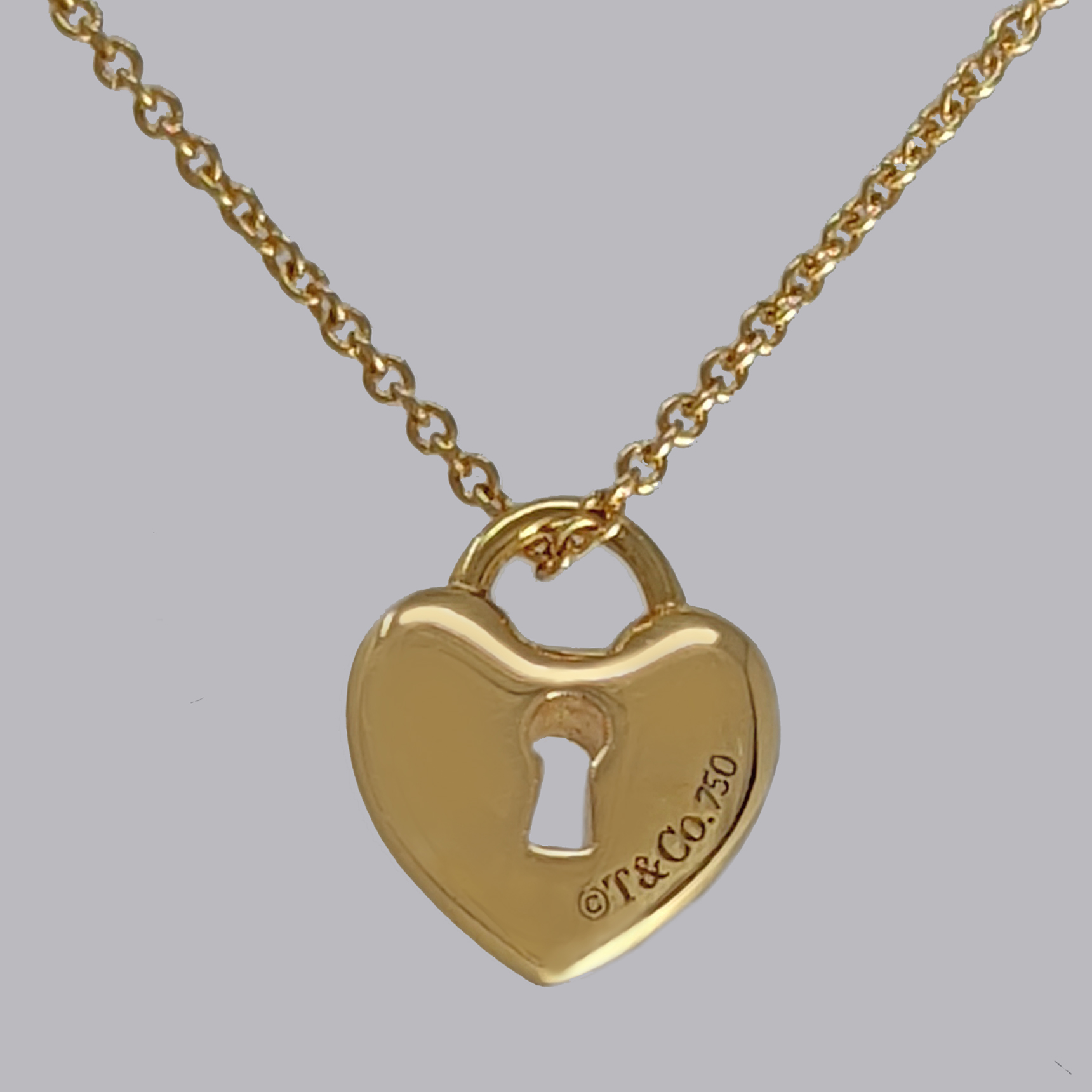 Tiffany & Co Heart Lock Charm in Yellow Gold