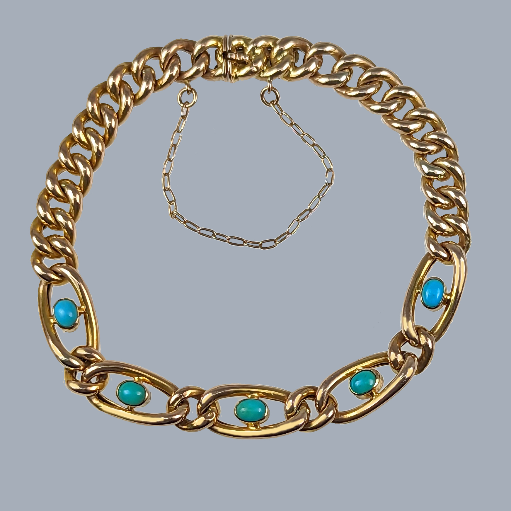 Tibetan Turquoise Bracelet: Antique Tibetan Turquoise - Mantrapiece